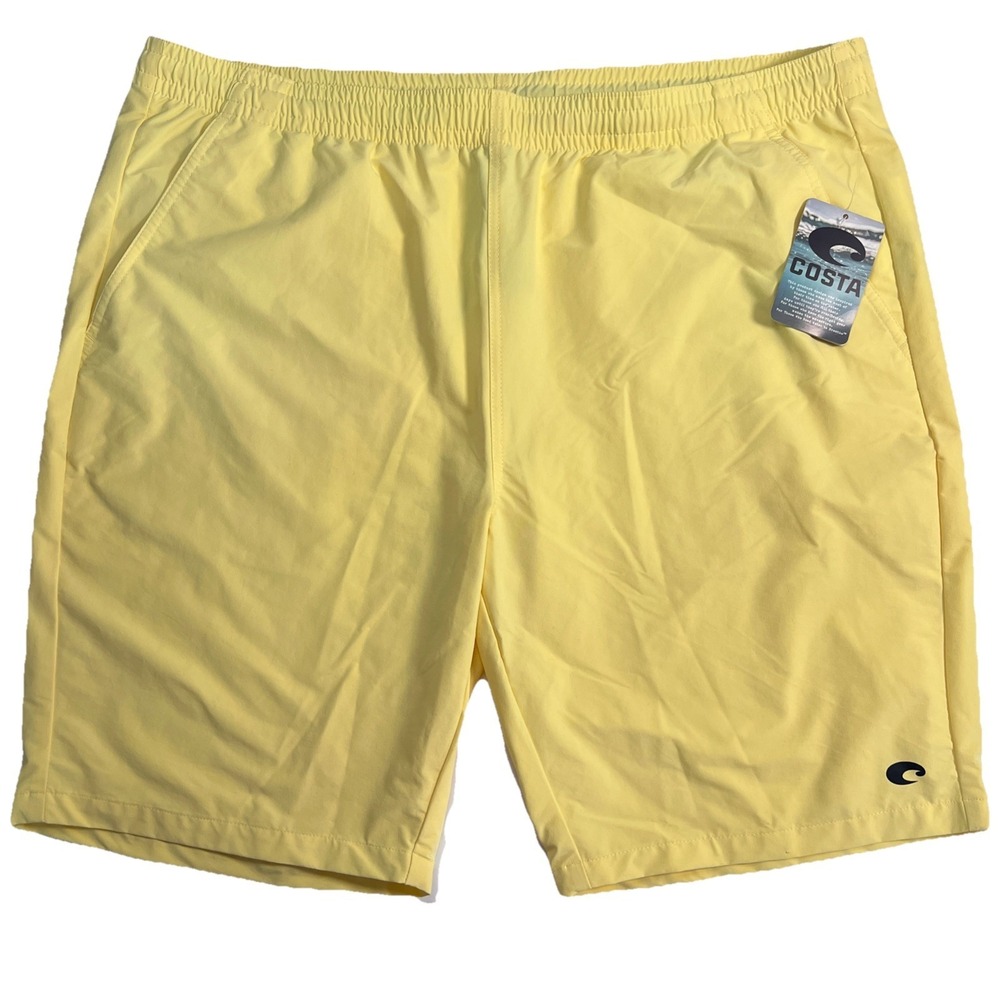 Costa Men's Elastic‎ Drawstring Board Shorts Yellow Size XXL-New
